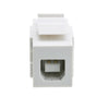 ACCL Keystone Insert, White, USB 2.0 Type A Female To Type B Female Adapter