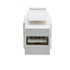 ACCL Keystone Insert, White, USB 2.0 Type A Female To Type B Female Adapter