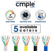 Cmple 1000ft Cat6 Lan Ethernet Cable Yellow | Unshielded | CMR Riser 23AWG UTP