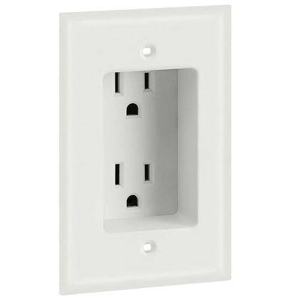 ACCL 1 Gang Recessed Dual Power Outlet - UL Listed