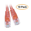ACCL 25 Feet RJ45 Snagless/Molded Boot Orange Cat5e Crossover Ethernet Lan Cable