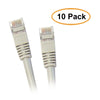 ACCL 10 Feet Shielded Cat5e Snagless/Molded Boot Ethernet Cable, Gray