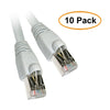 ACCL 1 Feet RJ45 Snagless/Molded Boot Shielded Cat6a Gray Ethernet Patch Cable