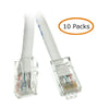 ACCL 25ft Cat5e RJ45 Bootless Ethernet Patch Cable, White