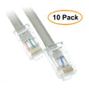 ACCL 1ft Cat5e Plenum RJ45 Bootless Ethernet Lan Cable, CMP, 24 AWG, Gray