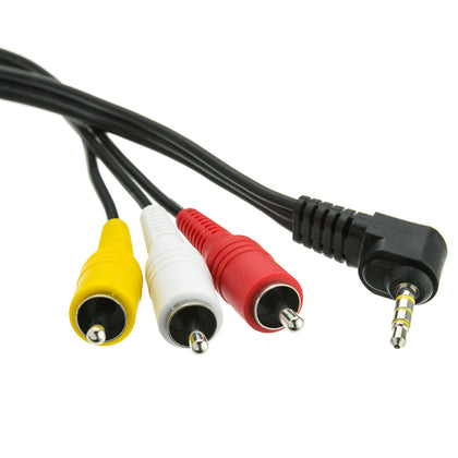 ACCL 6ft Camcorder Cable, 3.5mm Male, RCA A/V