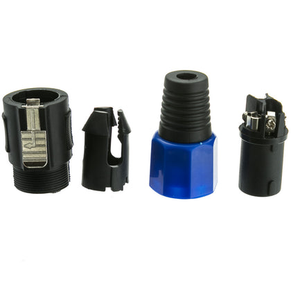 ACCL 4 Pole Speakon Male Inline Connector (3 Piece Set), Fully Shielded