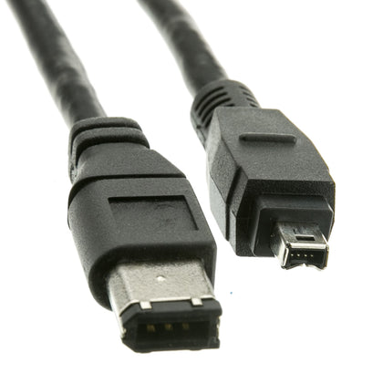 ACCL 6ft Firewire 400 (6 Pin to 4 Pin) IEEE-1394a Cable, Black