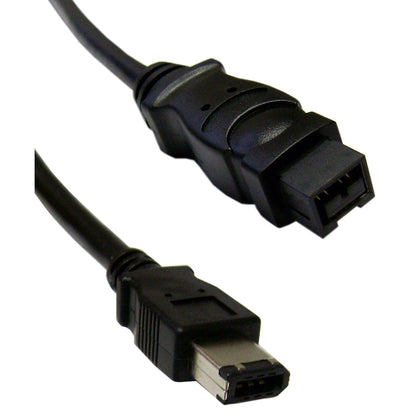 ACCL 10ft Firewire 400 (9 Pin Male to 6 Pin Male) IEEE-1394a Cable,  Black