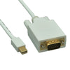 ACCL 6ft Mini DisplayPort Male to VGA Male Video Cable, White