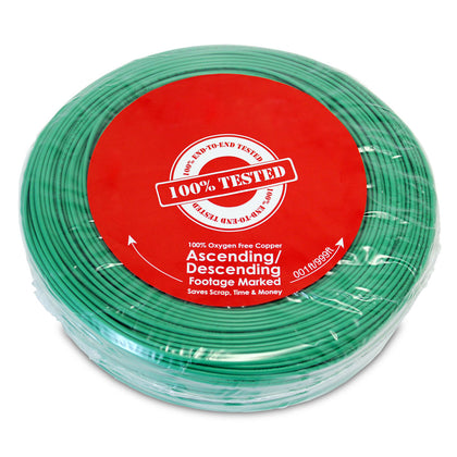 ACCL 500ft Security & Alarm Wire, 22AWG 2 Conductor, Stranded, CMR/Inwall rated, Coilpk, Green