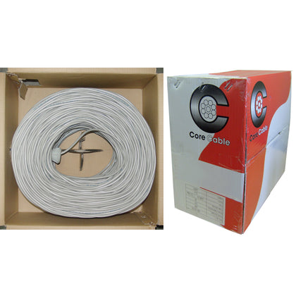 ACCL 22AWG/4 Conductor Shielded Security/Alarm Wire, Stranded, CMR/Inwall rated, Pullbox, Gray, 1000ft