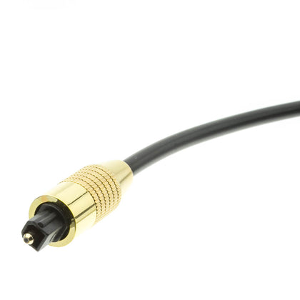 ACCL 25ft Premium Grade Digital Audio Toslink (Toshiba Link) Fiber Optic Cable, Black, 5mm