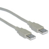 ACCL 6ft USB 2.0 A Male to A Male Cable, 28/24 AWG, Gray