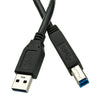 ACCL USB 3.0 Printer/Device Cable, Type A Male to Type B Male, Black, 6 foot