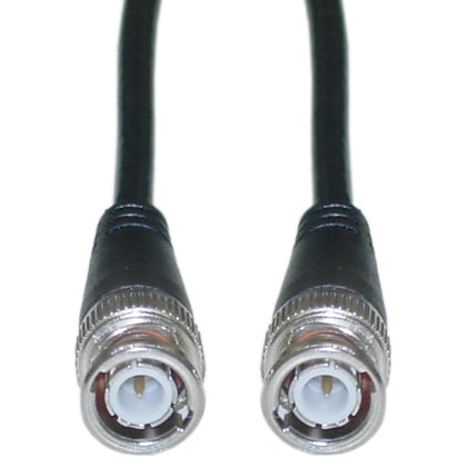 ACCL 25ft BNC Male to BNC Male RG58/AU Coaxial Cable with Copper Stranded Center Conductor, Black