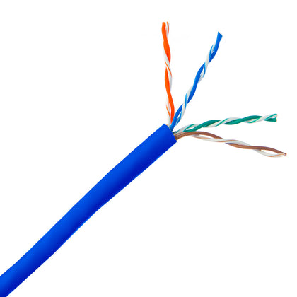 ACCL 1000ft Plenum Cat6 UTP Cable, Blue, Solid, CMP rated, 23 AWG, Pullbox, Blue