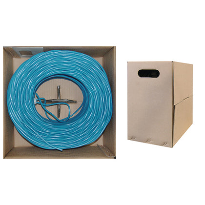 ACCL 500ft Cat6 Ethernet Cable, Solid, Unshielded Twisted Pair, Pullbox, Blue