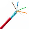 ACCL 1000ft Cat5e STP Ethernet Cable, Solid, 24 AWG, Pullbox, Red