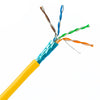 ACCL 1000ft CAT5e STP Ethernet Cable, Solid, 24 AWG, Pullbox, Yellow