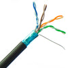 ACCL Direct Burial/Outdoor  Cat5e STP Ethernet Cable, CMXT Rated Solid, 24 AWG, Spool, Black, 1000ft
