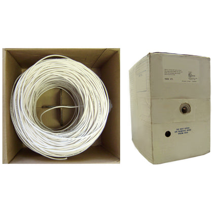 ACCL Shielded Plenum Security Cable, 22 AWG/4 Conductor, Stranded, CMP, Pullbox, White, 1000ft