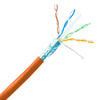 ACCL 1000ft Cat6a STP Ethernet Cable, 10 gig Solid, 500 Mhz, 23 AWG, Spool, Orange