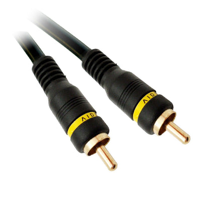 ACCL 3ft High Quality Composite Video Cable (RCA Male to RCA Male), Gold Plated Connectors, Black