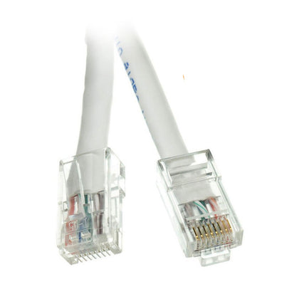 ACCL 14ft Cat5e RJ45 Bootless Ethernet Patch Cable, White