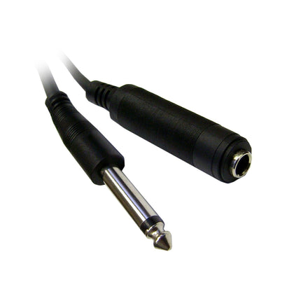 ACCL 15 Feet Black 1/4 Male to 1/4 Female Mono Extension Cable