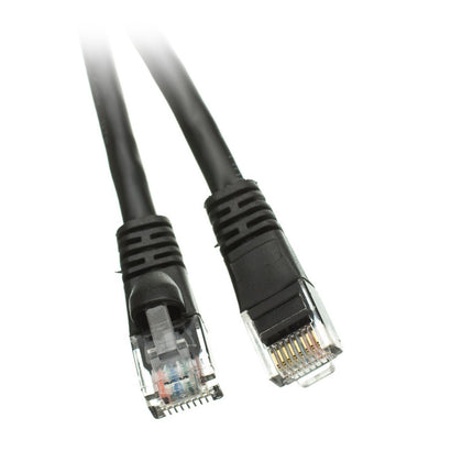 ACCL 1ft RJ45 Snagless/Molded Boot Black Cat5e Ethernet Lan Cable