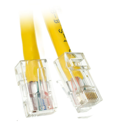 ACCL 7ft Cat5e RJ45 Bootless Ethernet Patch Cable, Yellow