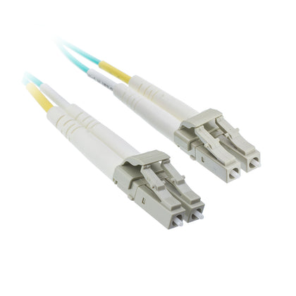 ACCL 3.28ft (1 Meter) LC to LC 10 Gigabit Aqua OM4 Fiber Optic Cable, Multimode, Duplex, 50/125