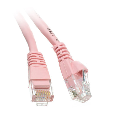 ACCL 10 Feet RJ45 Snagless/Molded Boot Pink Cat5e Ethernet Lan Cable