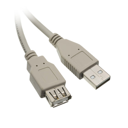 ACCL 3ft USB 2.0 A Male to A Female Extension Cable, Gray