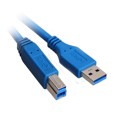 ACCL 1ft USB 3.0 A Male to B Male Printer/Device Cable, Blue