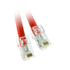 ACCL 100ft Cat5e RJ45 Bootless Ethernet Patch Cable, Red