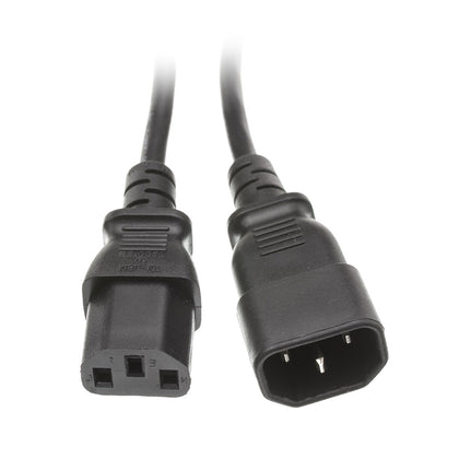 ACCL 6 Feet C13 to C14 Power Extension Cord, Black, 10 Amp for Computer & Monitor