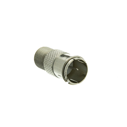 ACCL F-pin Coaxial Quick Connect Adapter, Threaded F-pin Female to Quick F-pin Male