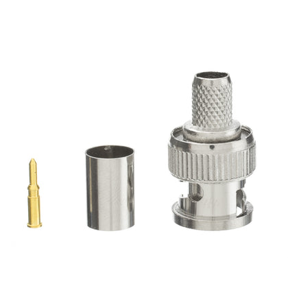 ACCL RG6's 3 Piece BNC Crimp Connector Male 100pk