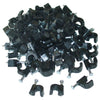 ACCL Black Color RG6 Cable Clip (100 Pieces/Bag) with Nails to Mount, Black