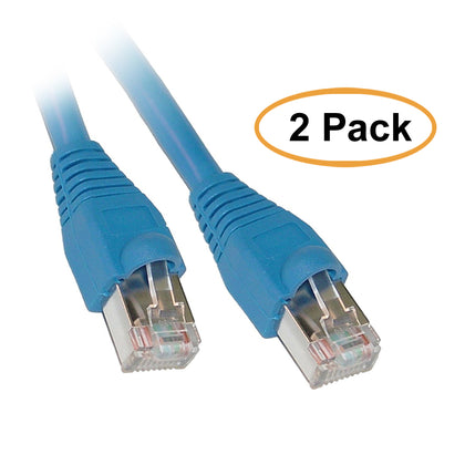 ACCL 50 Feet RJ45 Snagless/Molded Boot Shielded Cat5e Blue Ethernet Cable