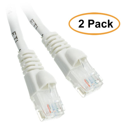 ACCL 100 Feet RJ45 Snagless/Molded Boot White Cat6a Ethernet Lan Cable