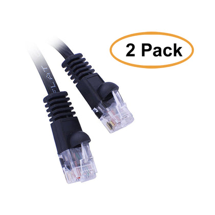 ACCL 6 Feet Cat6 Flat RJ45 Ethernet Cable, 32 AWG Black