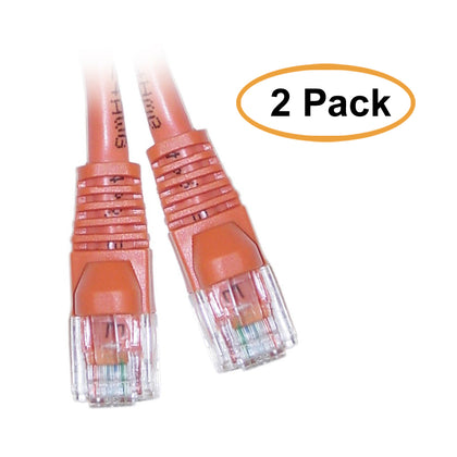 ACCL 3 Feet RJ45 Snagless/Molded Boot Orange Cat6 Crossover Ethernet Lan Cable