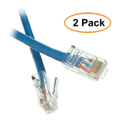 ACCL 14ft Cat5e RJ45 Bootless Ethernet Lan Cable, Blue