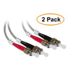 ACCL 32.8ft (10 Meter) ST to ST Fiber Optic Cable, Multimode, Duplex, 50/125