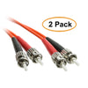 ACCL 3.28ft (1 Meter) ST to ST Fiber Optic Cable, Multimode, Duplex, 62.5/125