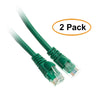 ACCL 15 Feet RJ45 Snagless/Molded Boot Green Cat6a Ethernet Lan Cable
