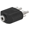 ACCL 3.5mm Mono Jack to 2xRCA Plug Adapter - Straight